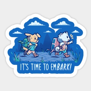 It's Time to EmBARK Sticker